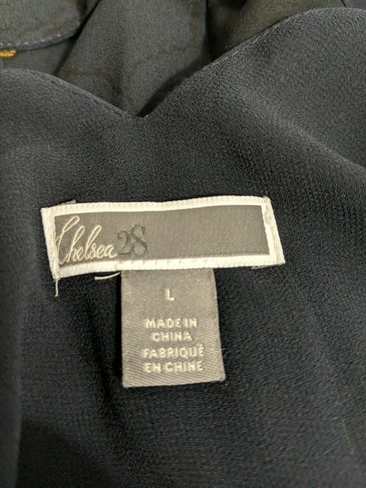 Blusa túnica boho Chelsea28 floral negra talla L Foto 2 de 4