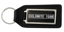 Triumph Dolomite 1500 Rectangle Black Leather Keyring