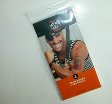 NWT NEW Halloween Pirate Ship Tattoo Blue Birds Set 2 Temporary Tattoos