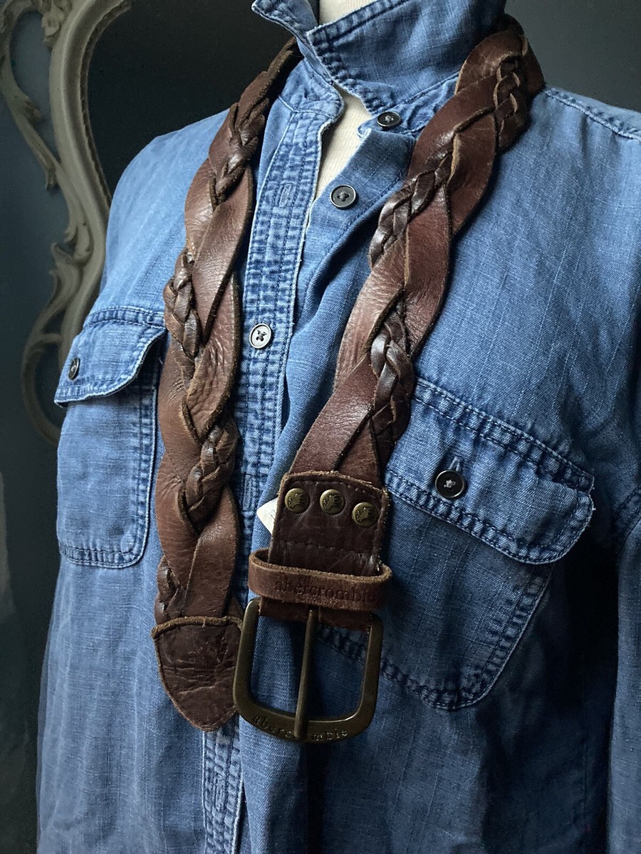 Vintage Abercrombie Leather Belt Size Small/Medium | eBay display picture 3