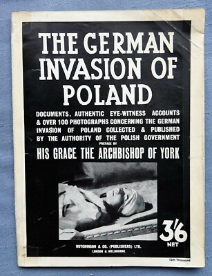 THE GERMAN INVASION OF POLAND POLISH MINISTRY INFORMATION 1939 BLACK BOOK