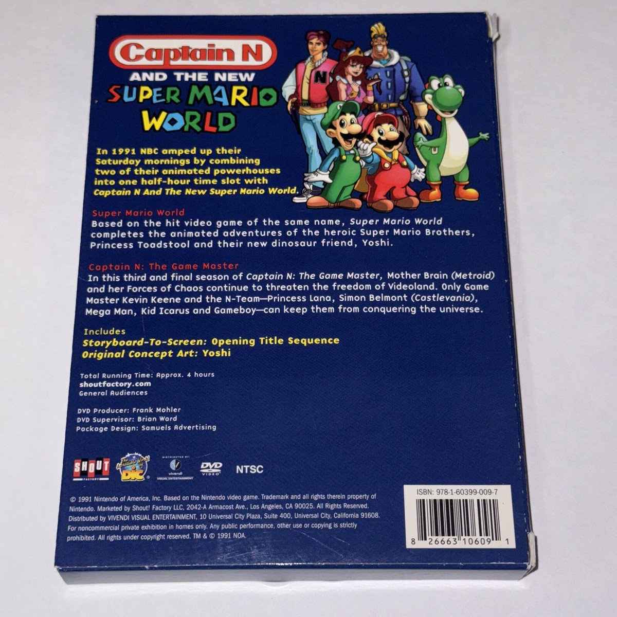 Captain N and the New Super Mario World [DVD] Near Mint Discs
