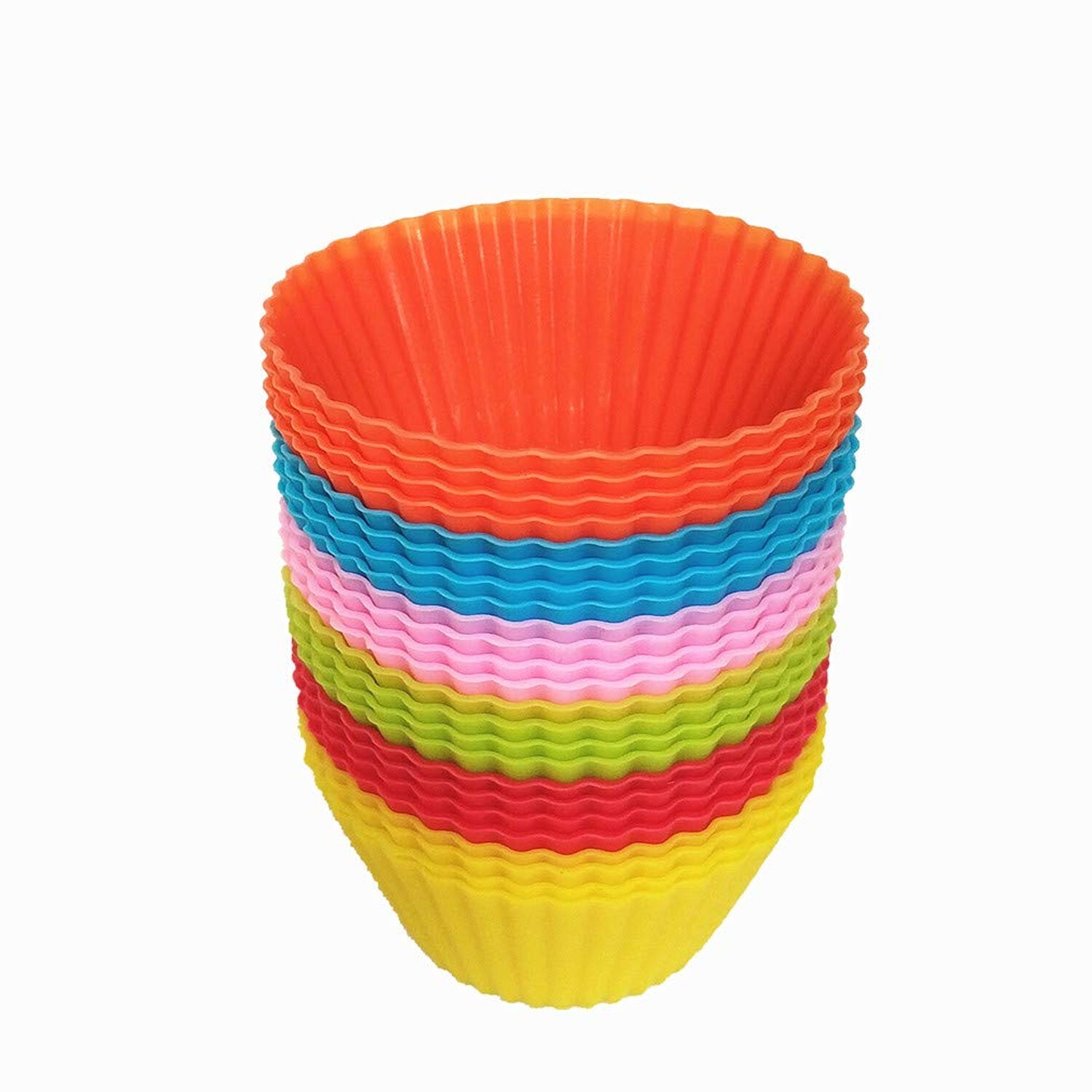 24 Pack - Silicone Baking Muffin Cup Cupcake Liners Molds Set