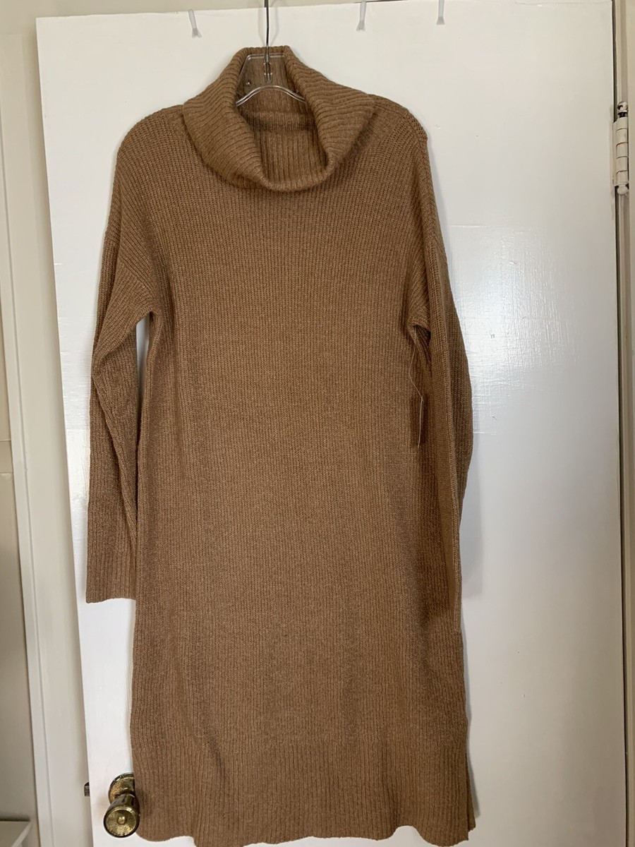 old navy brown sweater dress *NEW CAMEL/BEIGE LONG SLEEVE TURTLENECK SZ M #672 type_S Pure Cotton Long Maxi Size:16/2XL