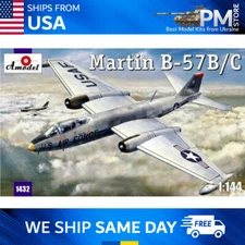Amodel 1432 Martin B-57B/C Canberra Bomber, scale plastic model kit 1/144