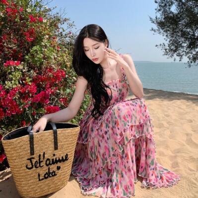 layered beach dress Ruffle Maxi Dress, Tulum Beach Dress, Long Dresses