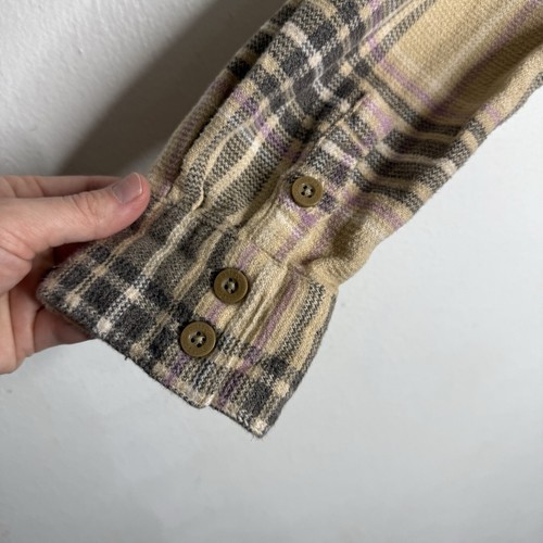 Patagonia Fjord Flannel Long Sleeve Shirt Beige Purple Button Front Women’s 4 - Bild 6 von 9