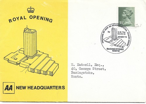 Automobile Association New HQ 1973 Copertina Ufficiale Royal Opening Basingstoke