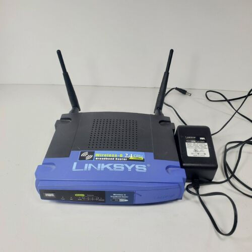 Linksys WRT54G v3 54 Mbps  Wireless-G Broadband 4-Port 10/100 Router w/ Adapter - Afbeelding 1 van 9