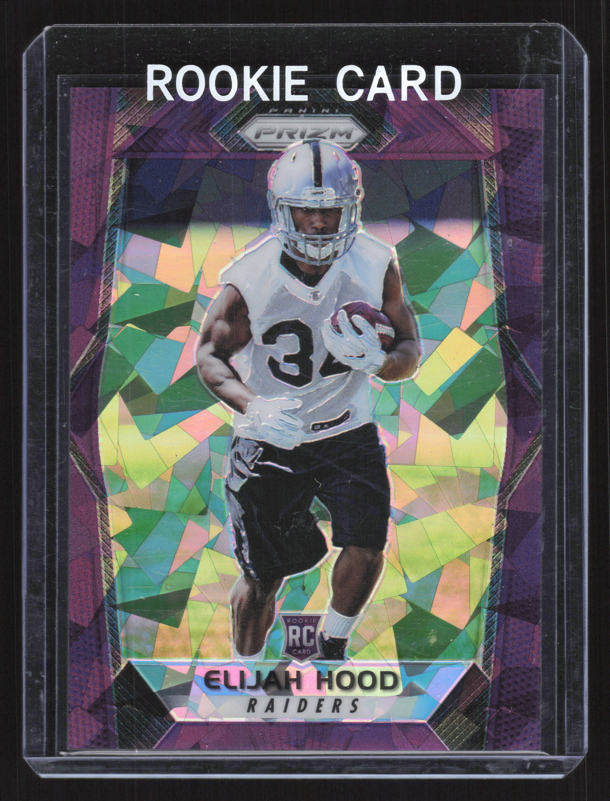 Elijah Hood Panini Prizm #300 Prizm Purple Crystals