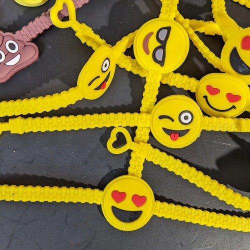 Teacher Prizes Party Favors Silicone Bracelets Emoji Bracelet Rings Erasers (36) - Picture 4 of 7