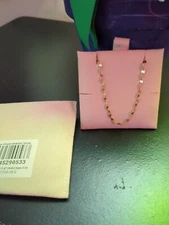 Muslim 18K Gold Plated Flutter Chain Anklet Girls 7-8 In Nominal Jewelry