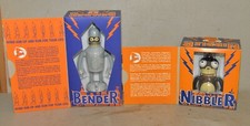 Futurama Robot Action toy Bender  Nibbler wind up 2000 collectible  box lot