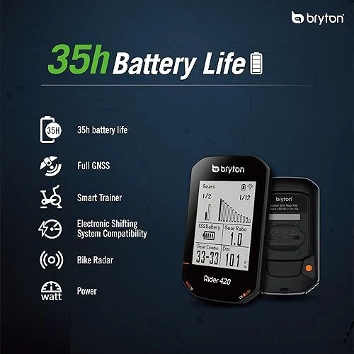 Bryton Rider 420 Cycling Computer Cyclone Bicycle Navigation GPS Bluetooth - Image 3 of 4