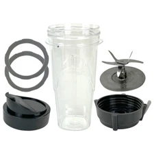 24 oz Cup with Lid, Blade, Bottom Cap and 2 Gaskets for Oster Pro 1200 Blender