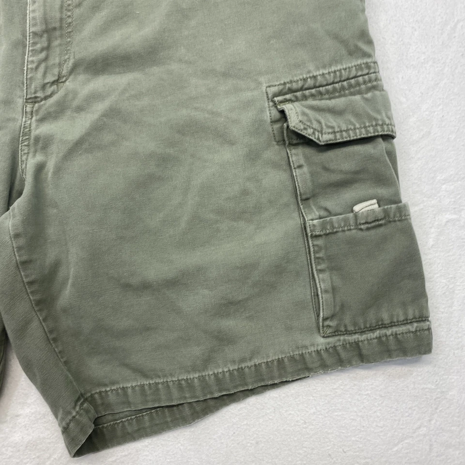Bermuda cargo Woolrich vintage masculina 38 verde algodão casual caminhada ao ar livre Y2K - Imagem 3 de 4