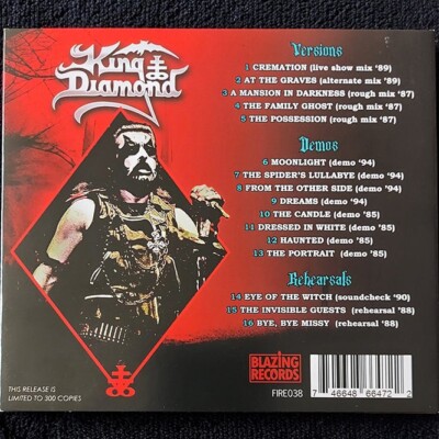 KING DIAMOND Rare Diamonds (Versions, Demos & Rehs