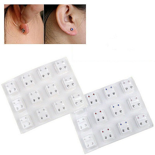 24Pack Medical Earrings Piercing Tool Kits Ear Studs Surgical Steel Ear Studs AU - Picture 3 of 21