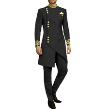 Men African Suits Dashiki Embroidery Jacket and Pants 2 Piece Set Formal Outfits