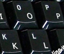 GERMAN  KEYBOARD STICKERS LABELS FOR COMPUTER LAPTOP TRANSPARENT WHITE NEW