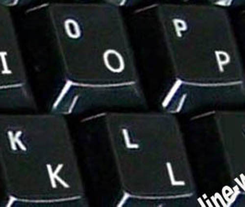 ETIQUETAS DE TECLADO ALEMÁN ETIQUETAS PARA COMPUTADORA PORTÁTIL TRANSPARENTE BLANCO NUEVO - Imagen 1 de 4