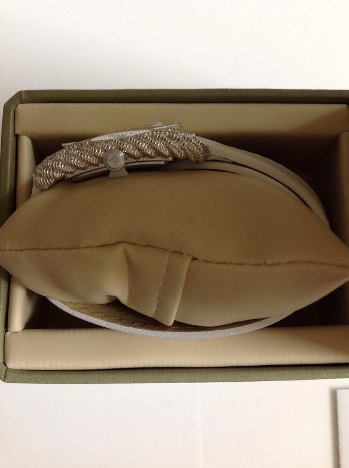 Judith Ripka Double Wrap Leather Strap Watch in WHITE - Image 3 of 4