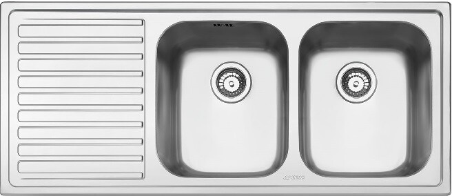 SMEG LM116S-2 LAVELLO INCASSO GOCCIOLATOIO SINISTRA 116mm ACCIAIO INOX