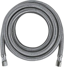 (1) 1/4" Comp x 120" 10-FT S.S Refrigerator Icemaker Water Supply Line Connector