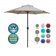 Abba Patio 8 5 Ft Outdoor Market Umbrella With Push Button Tilt And Crank For Sale Online Ebay