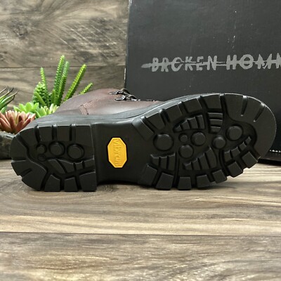 NIB Broken Homme Weber Desert Combat Leather Lace Up Ankle  display picture 3