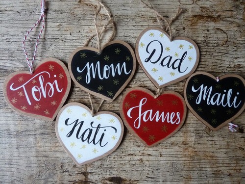 Christmas sock ornament. Personalized Christmas Label with Lettering - Picture 18 of 21