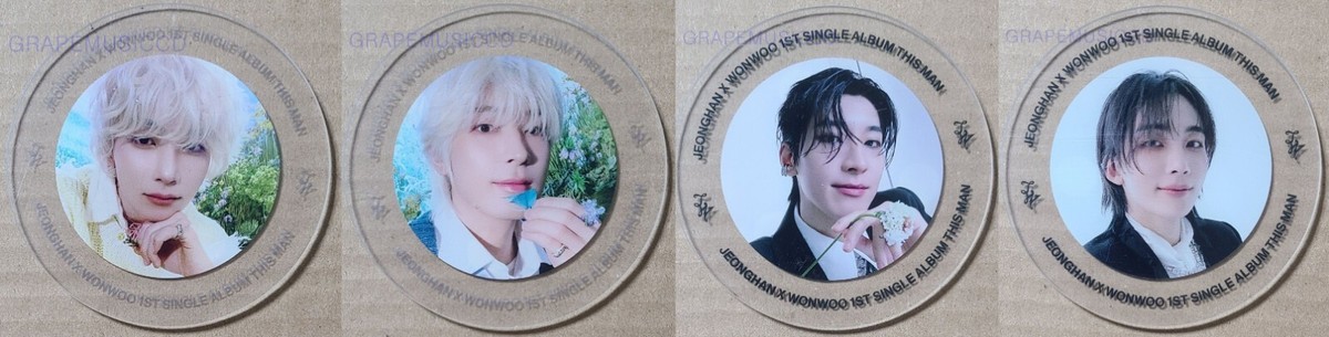 seventeen this man トレカ コースター WONWOO JEONGHAN X WONWOO THIS MAN SEVENTEEN OFFICIAL POB COASTER