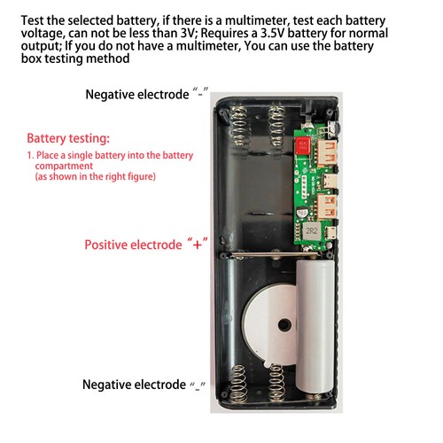 Dual USB Battery Charger Box 5*21700 Power Bank Holder DIY Case LED Display - Photo 9 sur 28