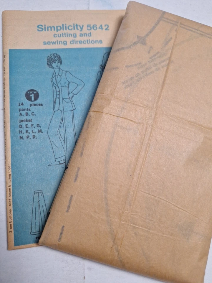 Pants Blazer Fitted Jacket 11 JP Junior Simplicity 5642 Sewing Pattern Cut VTG - Image 4 of 4