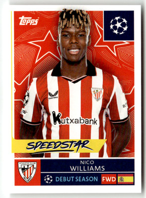 Topps Champions League Sticker 2025-26 No. 110 Nico Williams Speedstar