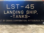 New ListingWW2 US Navy USS LST-45 Bakelite Builders Plaque / Sign - Landing Ship Tank WWII