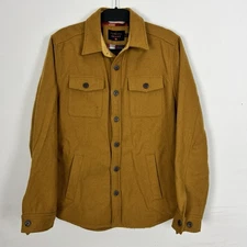 The Normal Brand Wool Blend Shacket in Mustard Yellow, Size S