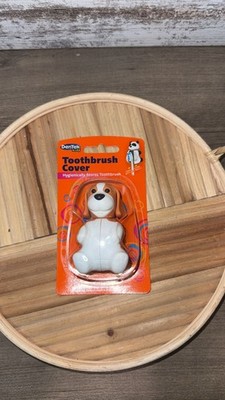 Vintage DenTek Dog Toothbrush Cover Kids Travel NEW Sealed Discontinued