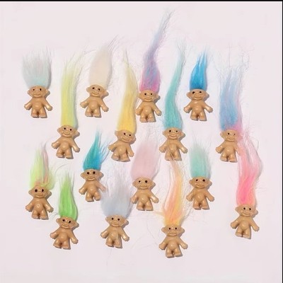 5 Set Mini Troll Dolls, PVC Vintage Trolls Lucky Doll Action Figures Ugly Figure