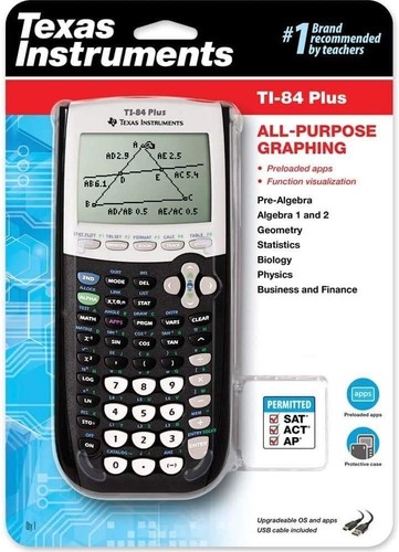 Graphing Calculator TI-84 Plus LCD Screen Battery Powered for Math Science - Picture 4 of 8