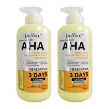 AHA Strong Brightening Body Cream Hydroxy Acid Vitamin C Whitening 500ml 2- Pack