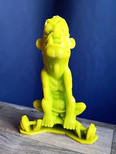 1963 6" Nutty Mads Louis Marx & Co. Green Waldo The Weight Lifter Figurine