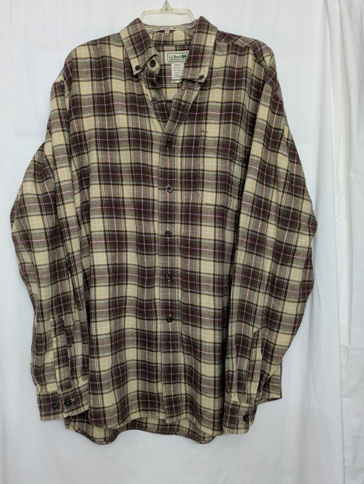 LL Bean Flannel Shirt Mens Medium Plaid Brown Green Button Up Outdoor Cotton
Opens in a new window o