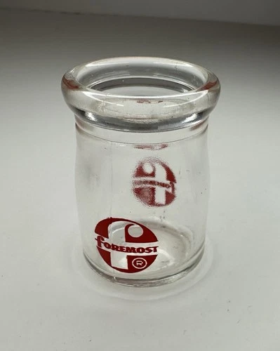 Foremost Dairy Milk Creamer Mini Glass Restaurant Diner Bottle Vintage
