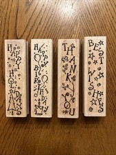 Stampin' Up Vertical Greetings Mount Rubber Stamps 111700