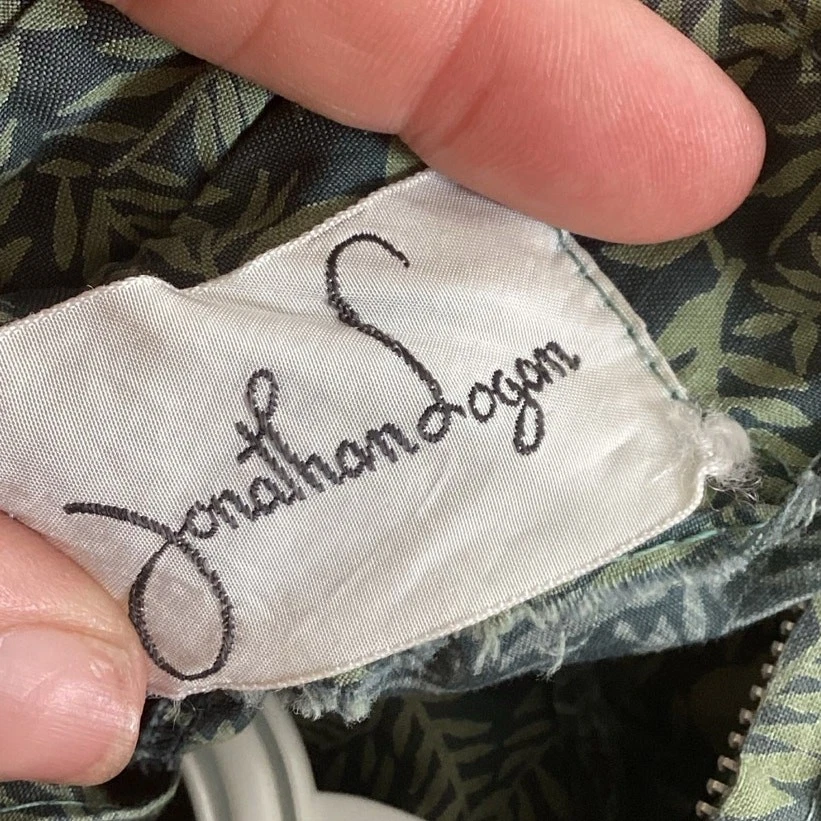 Vestido vintage para mujer Jonathan Logan años 50 verde safari antílope talla XS? Zoo Africa Foto 2 de 4