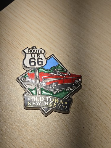 Vintage Car Route 66 Old Town New Mexico Rubber Magnet Travel Collectible - Picture 3 of 6