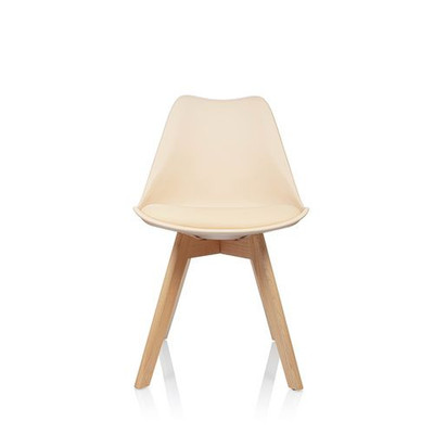 hjh OFFICE Besucherstuhl Schalenstuhl SCANDI Esszimmer beige 3 Stück SIEHE TEXT