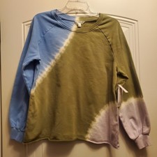Time  Tru green/ lt. blue tie dye sweatshirt Sz. M