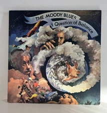 LP--THE MOODY BLUES--A QUESTION OF BALANCE with LYRIC SHEET  Vinyl Record VG+